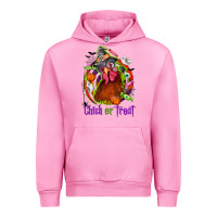 Fuchsia Pink Chick or treat Halloween Urban Hoodie - NancyCooperArtShop