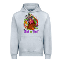 Heather Grey Chick or treat Halloween Urban Hoodie - NancyCooperArtShop