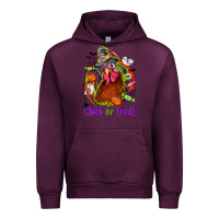 Mauve Wine Chick or treat Halloween Urban Hoodie - NancyCooperArtShop