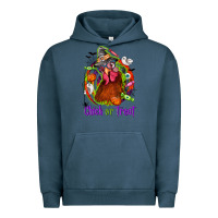 Pigment Midnight Navy Chick or treat Halloween Urban Hoodie - NancyCooperArtShop