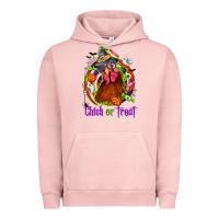 Pigment Salmon Chick or treat Halloween Urban Hoodie - NancyCooperArtShop