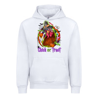 White Chick or treat Halloween Urban Hoodie - NancyCooperArtShop