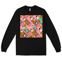 Black western pencil seamless pattern Long Sleeve Tee - BundleAndBundleShop