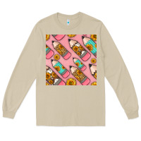 Mushroom western pencil seamless pattern Long Sleeve Tee - BundleAndBundleShop