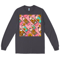 Smoke western pencil seamless pattern Long Sleeve Tee - BundleAndBundleShop