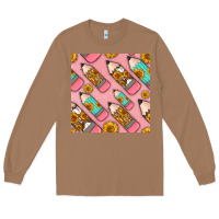 Toasted Coconut western pencil seamless pattern Long Sleeve Tee - BundleAndBundleShop