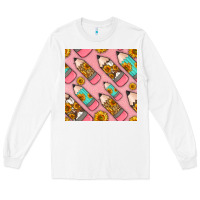 White western pencil seamless pattern Long Sleeve Tee - BundleAndBundleShop