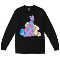 Black easter bunny wıth easter eggs Long Sleeve Tee - AdoDesignShop