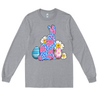 Heather Grey easter bunny wıth easter eggs Long Sleeve Tee - AdoDesignShop