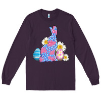 Plum easter bunny wıth easter eggs Long Sleeve Tee - AdoDesignShop