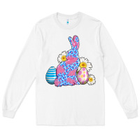 White easter bunny wıth easter eggs Long Sleeve Tee - AdoDesignShop
