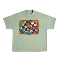 Oil Green race leopard and tie dye background Urban Heavy Tee - HRA Design Shop