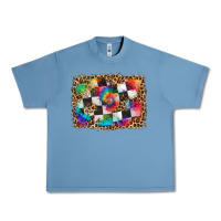 Pebble Blue race leopard and tie dye background Urban Heavy Tee - HRA Design Shop