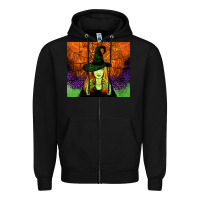 Black halloween witch tumbler Zipper Hoodie - Jasminsmagicworld