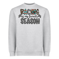 Heather Grey Racing Is My Favorite Season Heavyweight Sweatshirt - CowhideDigitalArt