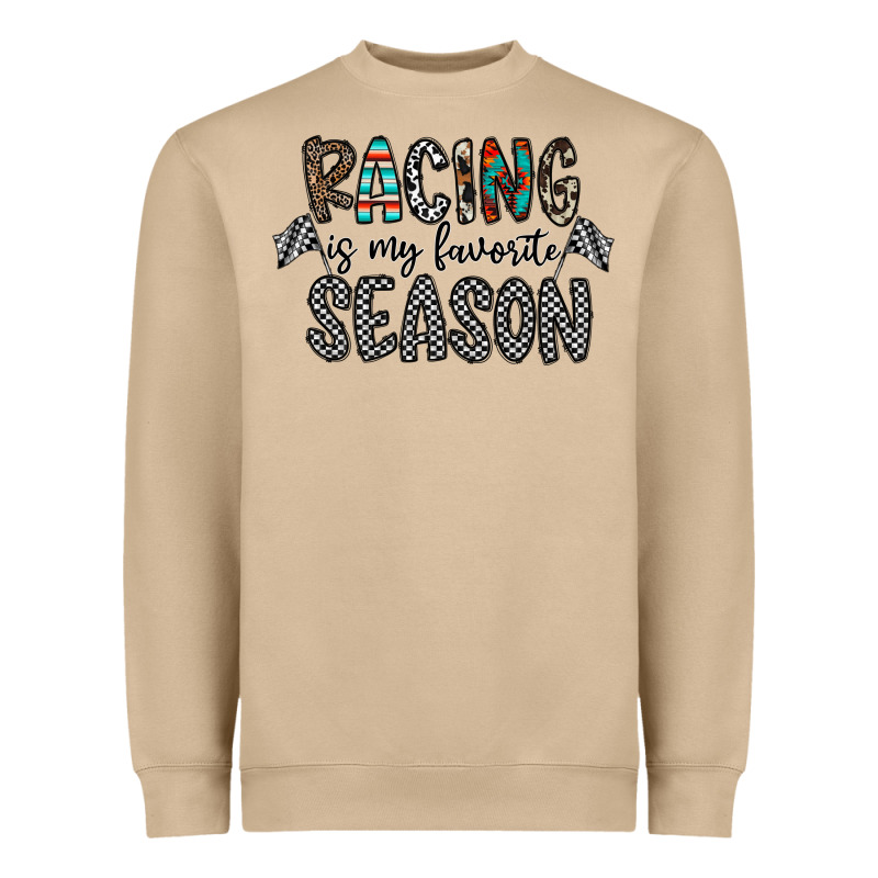 Racing Is My Favorite Season Heavyweight Sweatshirt by CowhideDigitalArt | Teevron