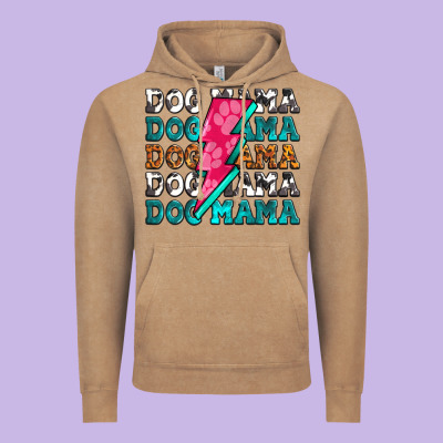 Dog Mama Vintage Hoodie Designed By Zillion Design Studio
