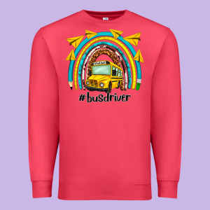 Bus Driver Rainbow Premium Sweatshirt Designed By Nancycooperartshop