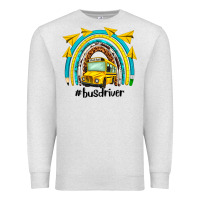 Oatmeal Heather bus driver rainbow Premium Sweatshirt - NancyCooperArtShop