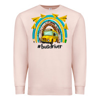 Pale Pink bus driver rainbow Premium Sweatshirt - NancyCooperArtShop