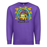 Purple bus driver rainbow Premium Sweatshirt - NancyCooperArtShop