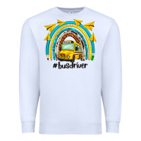 White bus driver rainbow Premium Sweatshirt - NancyCooperArtShop