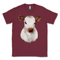 Burgundy White Cute Calf Classic Tee - JahusDesignShop