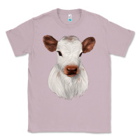 Lilac White Cute Calf Classic Tee - JahusDesignShop