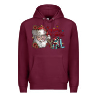 Burgundy merry christmas yall Premium Hoodie - SublimationCraftShop