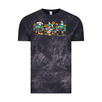 Cloud Black western farm trucks farm animals Vintage Tee - FaDigitalArtStudio