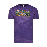 Cloud Purple western farm trucks farm animals Vintage Tee - FaDigitalArtStudio