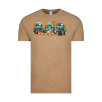Vintage Coffee western farm trucks farm animals Vintage Tee - FaDigitalArtStudio