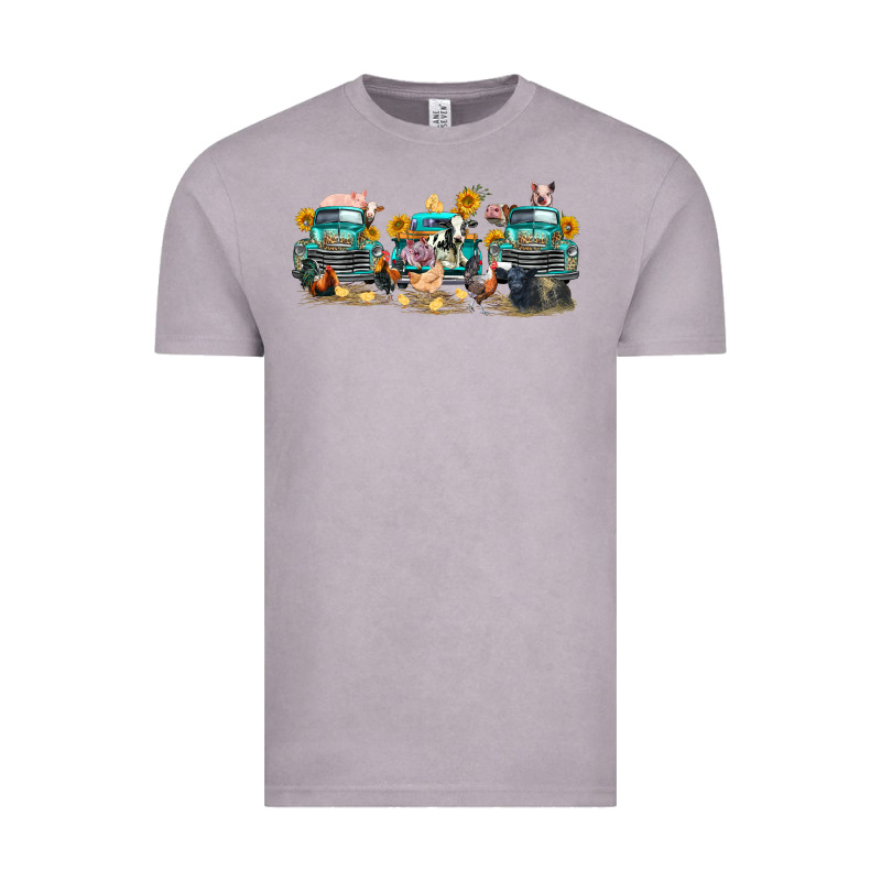 Western Farm Trucks Farm Animals Vintage Tee by FaDigitalArtStudio | Teevron