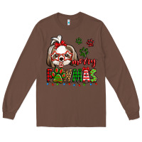 Chestnut merry pawmas christmas shih tzu Long Sleeve Tee - Jasminsmagicworld