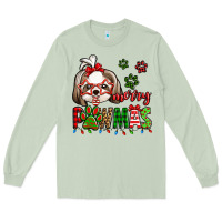 Matcha merry pawmas christmas shih tzu Long Sleeve Tee - Jasminsmagicworld