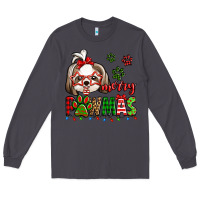 Smoke merry pawmas christmas shih tzu Long Sleeve Tee - Jasminsmagicworld