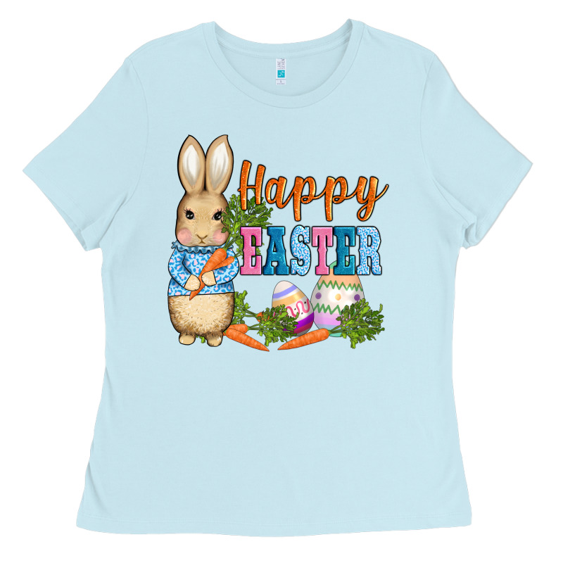 Easter Bunny Egg And Carrots Ladies Tee by AdoDesignShop | Teevron