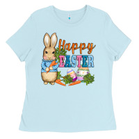 Baby Blue easter bunny egg and carrots Ladies Tee - AdoDesignShop