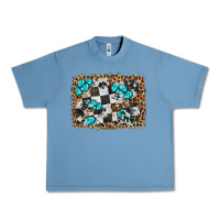 Pebble Blue race leopard and gemstone background Urban Heavy Tee - HRA Design Shop