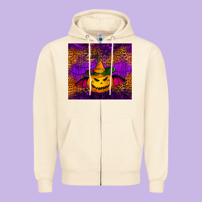 Halloween Jack O'lantern Tumbler Zipper Hoodie Designed By Jasminsmagicworld