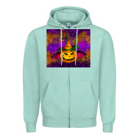 Seafoam halloween jack o'lantern tumbler Zipper Hoodie - Jasminsmagicworld