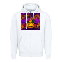White halloween jack o'lantern tumbler Zipper Hoodie - Jasminsmagicworld