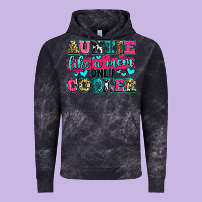 Auntie Like A Mom Only Cooler Vintage Hoodie Designed By Zillion Design Studio