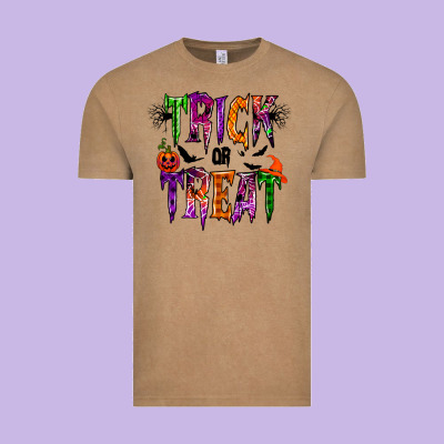 Trick Or Treat Vintage Tee Designed By Racoondesign