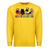 Lemon meowy christmas cats Premium Sweatshirt - MaliasSmallBusiness