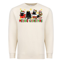 Sandshell meowy christmas cats Premium Sweatshirt - MaliasSmallBusiness