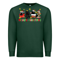 Sports Green meowy christmas cats Premium Sweatshirt - MaliasSmallBusiness