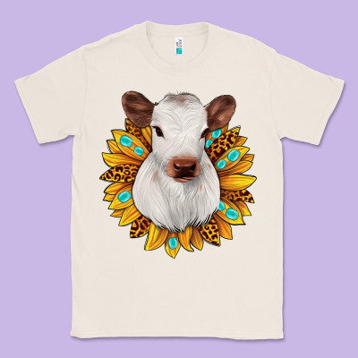 Sunflower Heifer Classic Tee Designed By Jahusdesignshop
