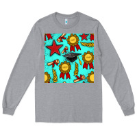 Heather Grey graduation seamless pattern Long Sleeve Tee - BundleAndBundleShop