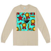 Mushroom graduation seamless pattern Long Sleeve Tee - BundleAndBundleShop